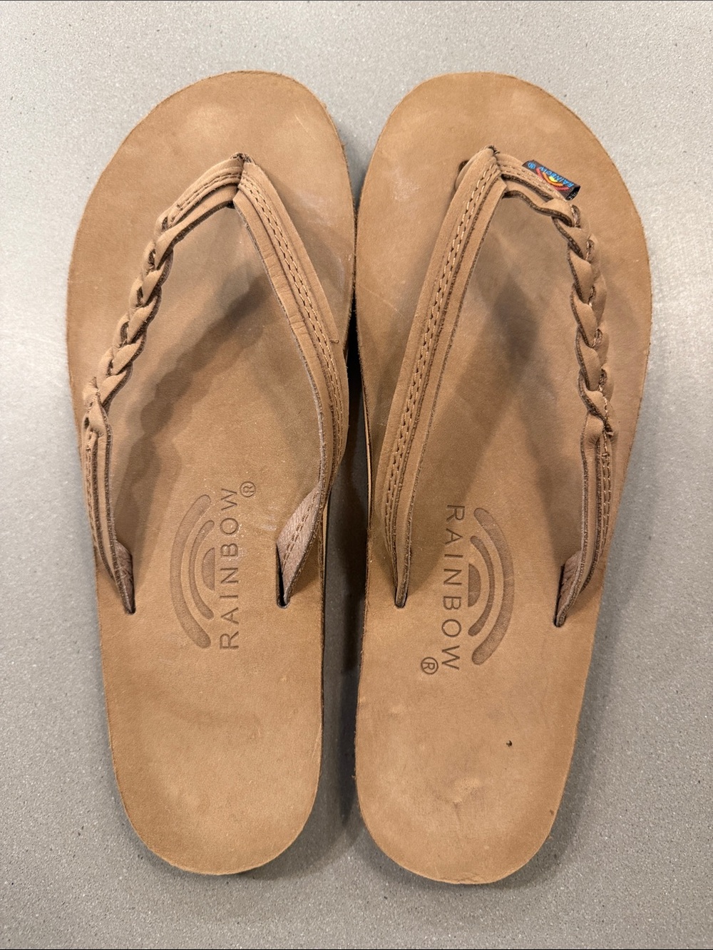 Rainbow braided sandal